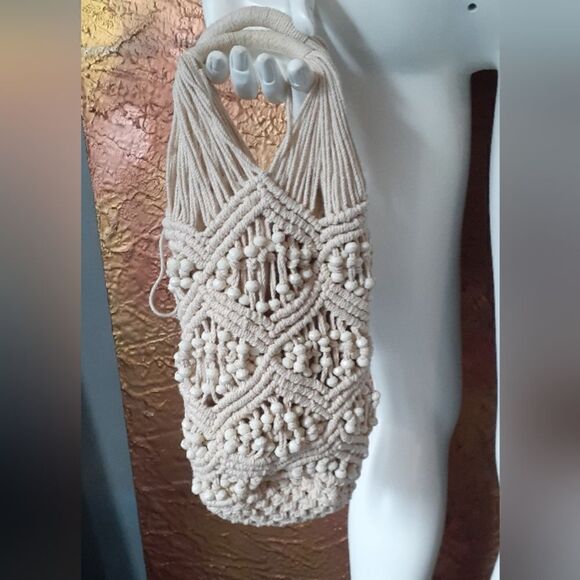 Zara Woven Macrame Bucket Bag - Picture 11 of 14